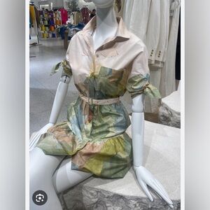 Zara Printed Shirt Dress. New with Tags.